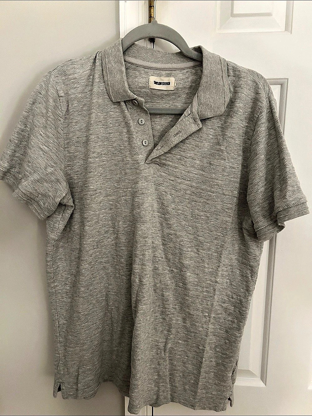 Taylor Stitch Men's Gray Short Sleeve Polo